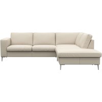 FLEXLUX Ecksofa "Fiore, L-Form", breite Armlehnen, Füße alufarben, B/T 241/225 cm, Kaltschaum im Sitz von Flexlux