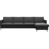 FLEXLUX Ecksofa "Fiore, L-Form, bequem und komfortabel durch hochwertigem Sitzaufbau" schmale Armlehnen, Kaltschaum, Füße Alu+ Eiche von Flexlux