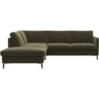 FLEXLUX Ecksofa "Fiore, L-Form" schmale Armlehnen, Füße Alu/schwarz, B/T 234/225cm, Kaltschaum im Sitz von Flexlux