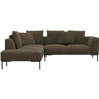 FLEXLUX Ecksofa "Sava", Taschenferderkern-Sitz mit Kaltschaum, lose Rücken- & Dekokissen von Flexlux