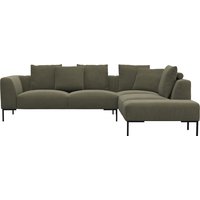 FLEXLUX Ecksofa "Sava", Taschenferderkern-Sitz mit Kaltschaum, lose Rücken- & Dekokissen von Flexlux