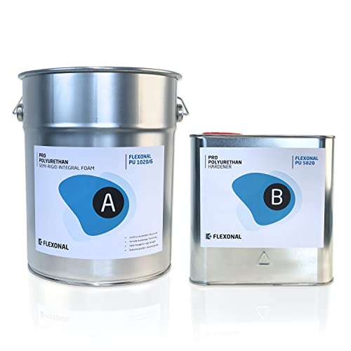 Flexonal PU 1020/6 | Polyurethan Halbharter-Integralschaum Größe 1 kg A + 0,5 kg B (1,5 kg gesamt) von Flexonal