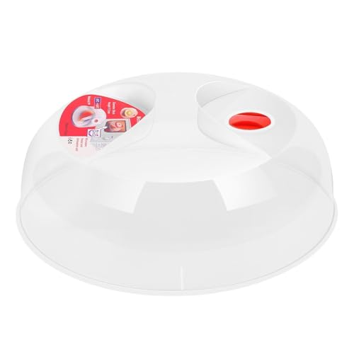 Flexzion Mikrowellenabdeckung transparente Mikrowellenabdeckhaube mit einstellbarem Dampfentlüftungsloch, BPA-freier, transparenter Anti-Spritz Schutz Kunststoffdeckel, 29 cm von Flexzion