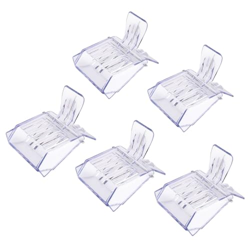 Flexzion Queen Catcher Clip (5 Stück) Transparente Kunststoff-Käfig-Clips, Bienenfänger, Fallenbox, Excluder, Einhandköniginnenfänger, Imkerei-Werkzeug für Imker von Flexzion