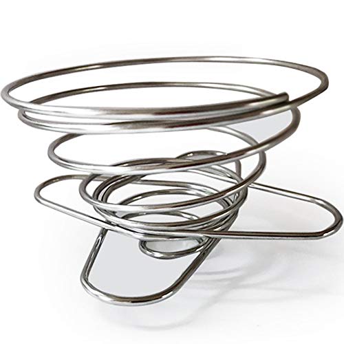 Faltbarer Kaffeefilter Tropfer Mehrwegfilter Teesieb Edelstahl wiederverwendbarer Kaffeefilter Teesieb Tropfer Kaffee Filter Kaffeefilterhalter Praktisches Kaffeezubehör Geeignet für Kaffee und Tee von Fleymu