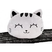 Kissen Katzenkopf, Grau, Groß von Flez