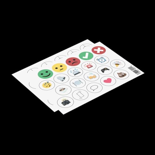 Flic Button Aufkleber-Set – 2 Bögen mit 20 Stickern für Flic 2 – Personalisierbare Etiketten für jeden Button – Inkl. 3 Blanko-Sticker von Flic