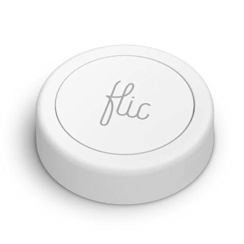 Flic 2 Smart Button - 1er-Pack Flic 2 Tasten - Smart Home Control Buttons – funktioniert mit Hue, LIFX, IKEA Trådfri, Sonos, Spotify, IFTTT und vieles mehr weiß von Flic