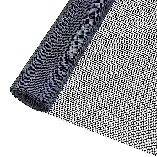 Fliegengitter Fiberglasgewebe Insektenschutz 100x300cm DIY Fenster Mehltauresistent Insektenschutz zum Anbringen an Klappfenster grau von Fliegengitter