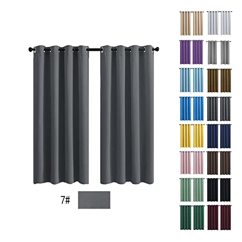 Fliegengitter Wohnzimmer Vorhang Verdunkelungsgardinen Blickdicht Geräuschreduzierung leichte weiche für Zimmer Küche Babyroom - 180x210cm (dunkelgrau) von Fliegengitter