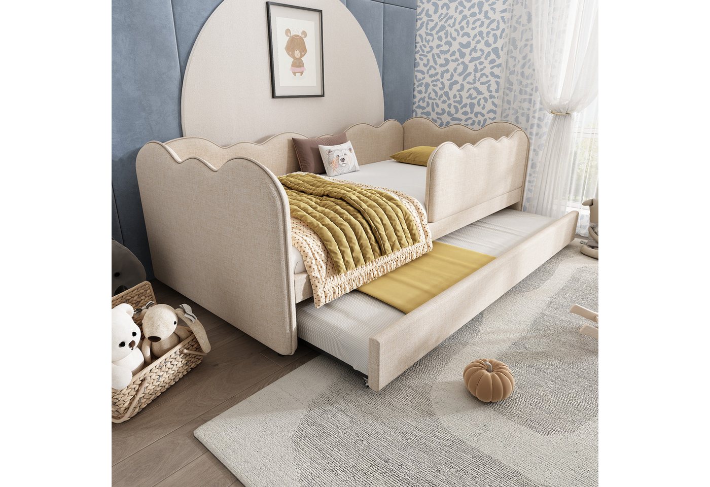Flieks Daybett, Polsterbett Tagesbett Schlafsofa Kinderbett 90x190cm mit Ausziehbett Flieks Daybett, Polsterbett Tagesbett Schlafsofa Kinderbett 90x190cm mit Ausziehbett von Flieks