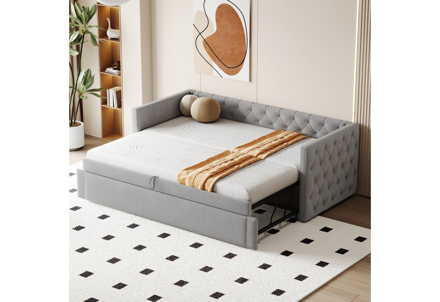 Flieks Daybett, Tagesbett Schlafsofa mit Unterbett 90x200cm/180x200cm Samt Flieks Daybett, Tagesbett Schlafsofa mit Unterbett 90x200cm/180x200cm Samt von Flieks