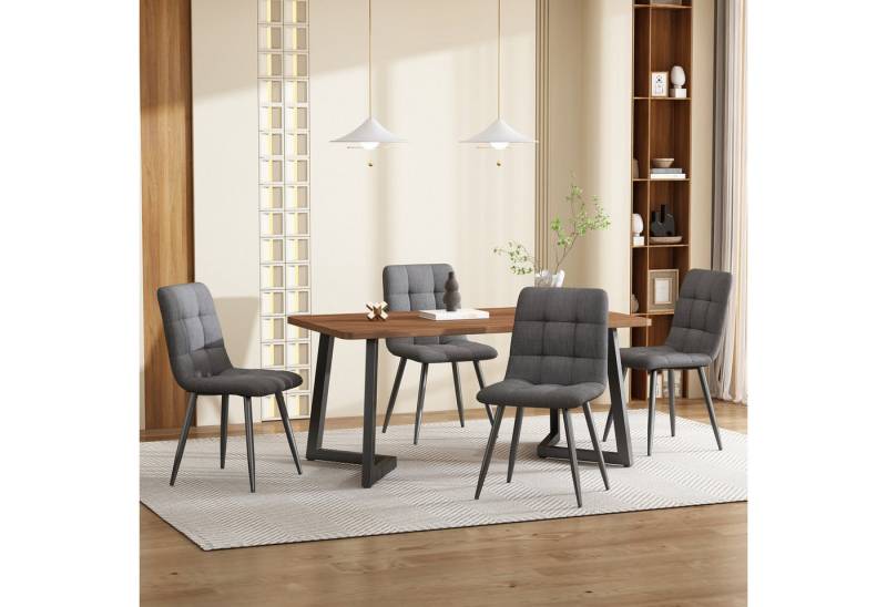 Flieks Essgruppe, (5-tlg), Esstisch mit 4 Stühlen Set Küchetisch Esszimmerstuhl, Metallbeine von Flieks