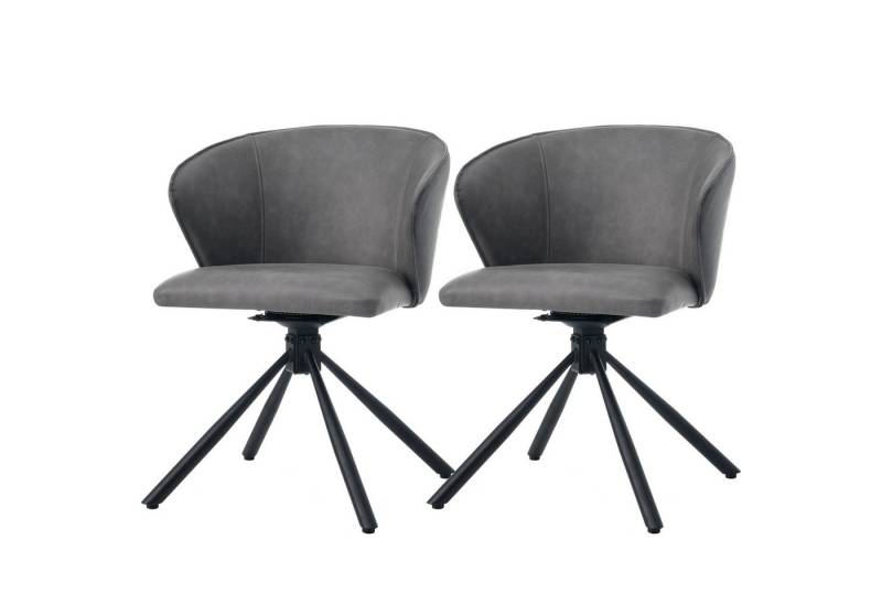 Flieks Esszimmerstuhl (Set, 2 St), 2er Set Polsterstühle Drehstuhl Bürostuhl Wohnzimmerstuhl, Kunstleder von Flieks