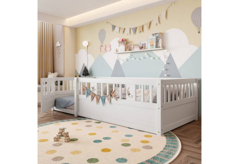 Flieks Kinderbett, Bodenbett Massivholzbett 90x190cm mit Gitter ohne Lattenrost Flieks Kinderbett, Bodenbett Massivholzbett 90x190cm mit Gitter ohne Lattenrost von Flieks