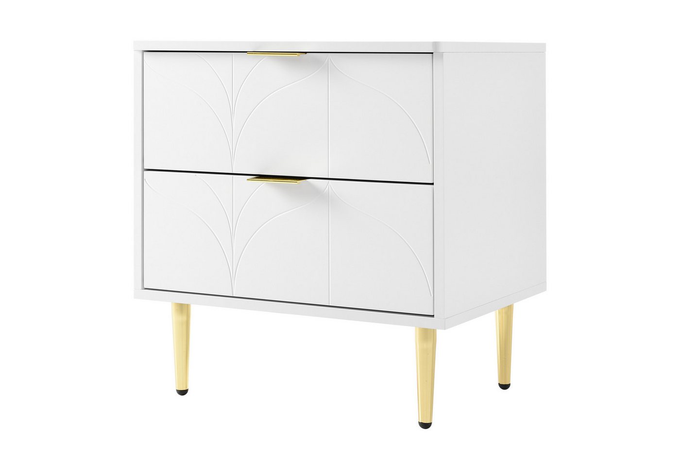 Flieks Nachttisch, 2er Set Nachtschrank mit 2 Schubladen 50x40x54cm Flieks Nachttisch, 2er Set Nachtschrank mit 2 Schubladen 50x40x54cm von Flieks