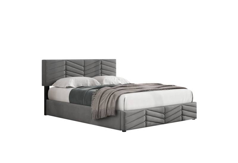 Flieks Polsterbett, Hydraulisches Doppelbett Funktionsbett 140x200cm Samt Flieks Polsterbett, Hydraulisches Doppelbett Funktionsbett 140x200cm Samt von Flieks