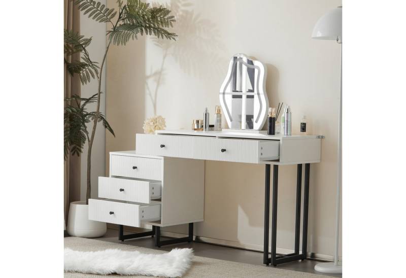 Flieks Schminktisch, Kosmetiktisch mit Spiegel + ausziehbarer Tischplatte 100x40x76cm Flieks Schminktisch, Kosmetiktisch mit Spiegel + ausziehbarer Tischplatte 100x40x76cm von Flieks