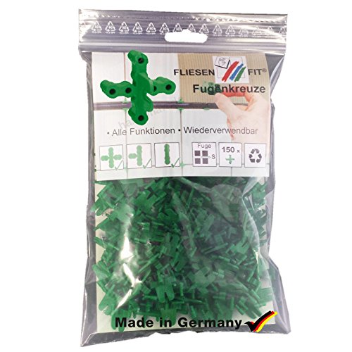 150 Stück Fliesenkreuze Fliesen Fit® wiederverwendbar 2 und 3 mm Fugenkreuze Fliesenkreuz Fugenkreuz 3 in 1 von Fliesen Fit