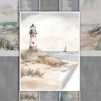 Fliesenaufkleber Bad & Küche Textruren Maritim Fliesenbilder Klebefliesen Selbstklebend Set Aus 10 Fliesenaufklebern von FliesenaufkleberShop