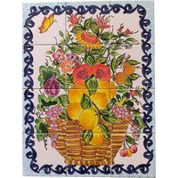 Früchtekorb 45X60 Obstkorb 18" X 24" Handbemalte Fliesen Blumen Fliesenbild Mosaik Vintage Bild Dekorfliesen Azulejos Küchenfliesen Keramik Früchtekorb 45X60 Obstkorb 18" X 24" Handbemalte Fliesen Blumen Fliesenbild Mosaik Vintage Bild Dekorfliesen Azulejos Küchenfliesen Keramik von Fliesenbilder