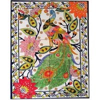 Pfau Fliesen Bild 60x75 Tiles Handbemalte Dicke Robuste Markenfliesen Mosaikfliesen Art Deco Azulejos Wandfliesen Oliven von Fliesenbilder
