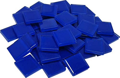 Soft Glas Mosaik 1kg 20x20 mm 2x2 Glasmosaik ca. 250 Stk, Blau von Fliesenhandel Fundus