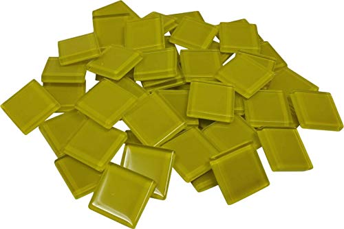 Soft Glas Mosaik 1kg 20x20 mm 2x2 Glasmosaik ca. 250 Stk, Gelb von Fliesenhandel Fundus