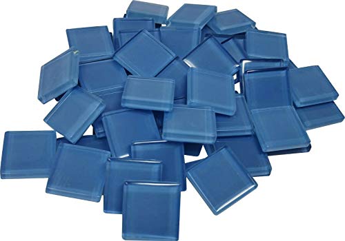 Soft Glas Mosaik 1kg 20x20 mm 2x2 Glasmosaik ca. 250 Stk, hellblau von Fliesenhandel Fundus