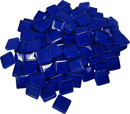 Softglasmosaik 10x10 mm Soft Glas Mosaik 1x1 1kg, Blau von Fliesenhandel Fundus