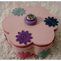 Floral Fantasy Trinket Box Holzkiste Erinnerungsbox von FlightsofFancyDesign