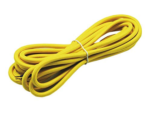 Fline EB0901220-AM Deko-Kabel, 2 x 0,75 mm, 5 m, Gelb von Fline