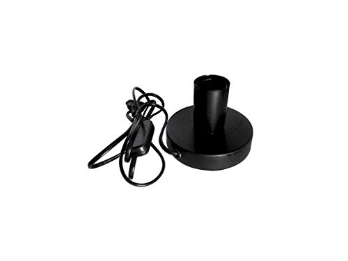 Fline Tischsockel mit E27-Lampenfassung, Kabel und Schalter, Schwarz von Fline