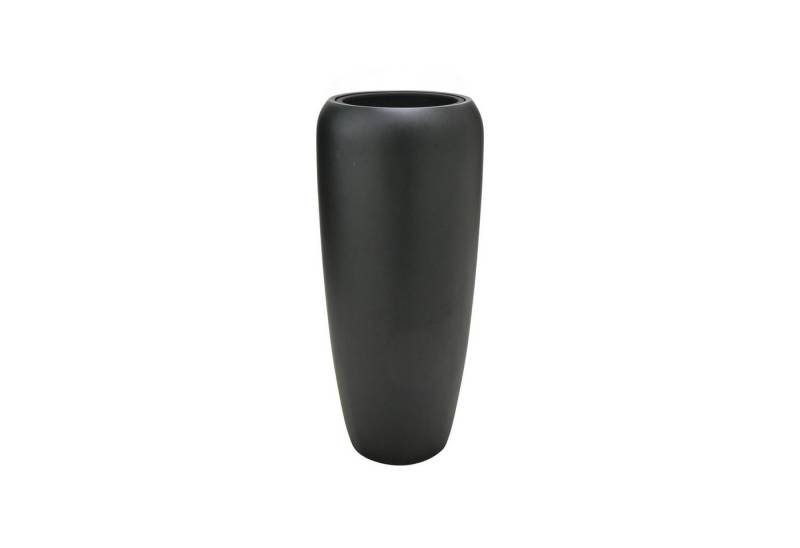 Flingora Bodenvase Cleo, mit Einsatz - Fiberglas - Indoor & Outdoor - Samtschwarz - Höhe 75 cm von Flingora