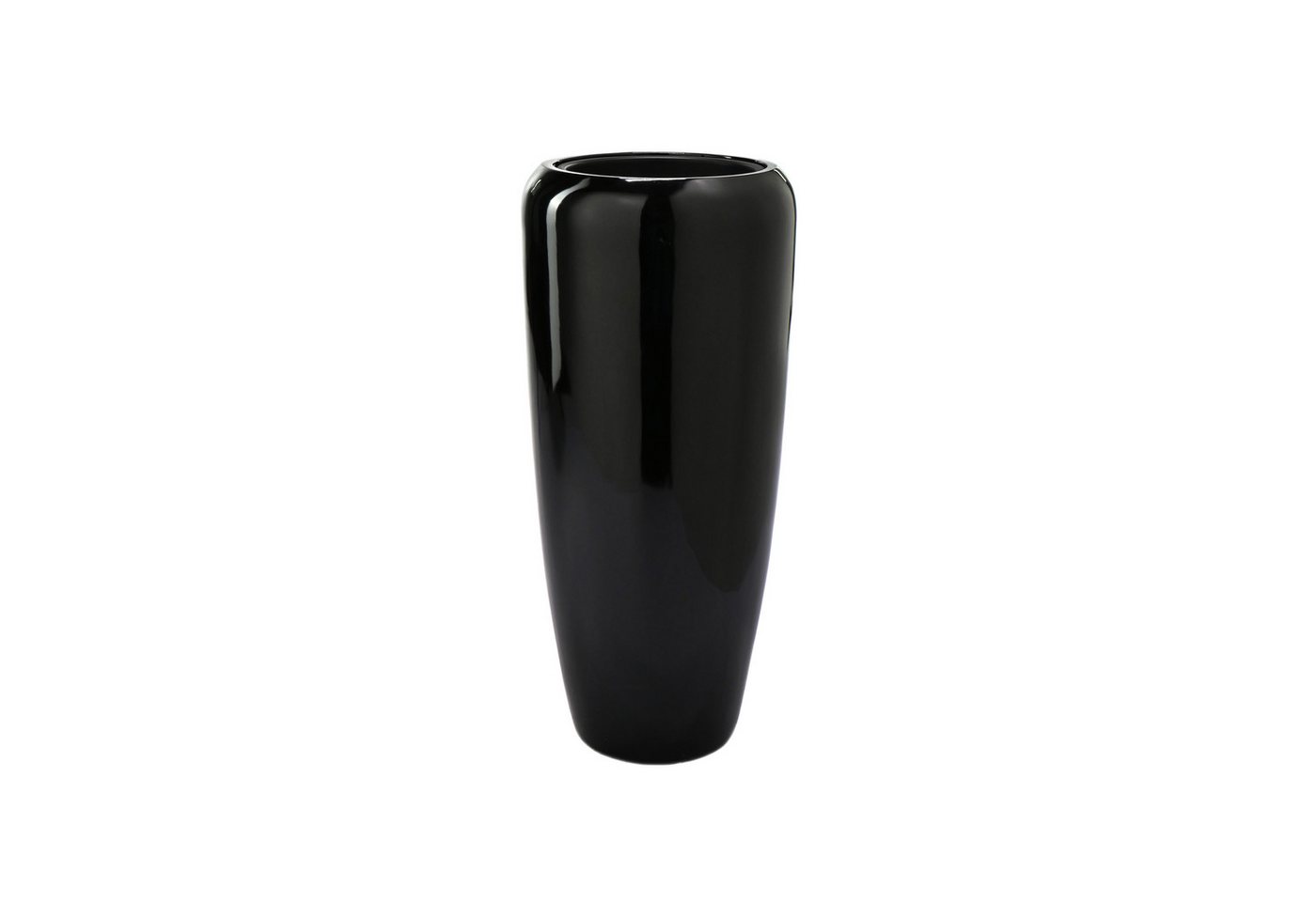 Flingora Bodenvase Cleo, mit Einsatz - Fiberglas - Indoor & Outdoor - Schwarz - Höhe 75 cm von Flingora