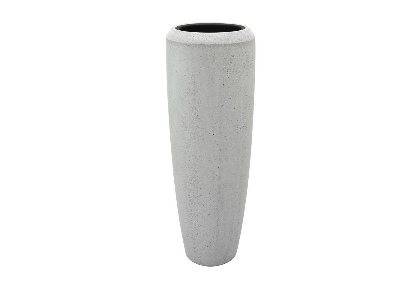 Flingora Bodenvase Cleo, mit Einsatz - Fiberglas - Indoor & Outdoor - Zementgrau - Höhe 75 cm von Flingora