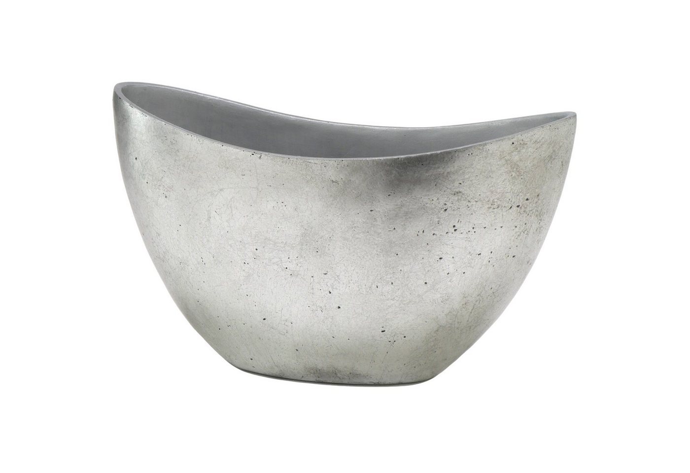 Flingora Jardiniere Odeta, Fiberglas - Indoor - Silber - 37 x 18 x 21 cm von Flingora