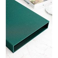 Flexi-Leinen-Schuberbox; Eine Handgefertigte Keepsake Aufbewahrungsbox von FlipchapPortfolio