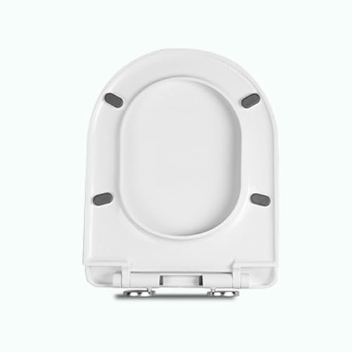 Flipped Warmth Toilettendeckel D-Form, WC Sitz Mit Absenkautomatik, Klodeckel Mit Absenkautomatik, Antibakteriell Klobrille Aus PP, Wc Sitz Mit Absenkautomatik D Form,35 * 46cm von Flipped Warmth