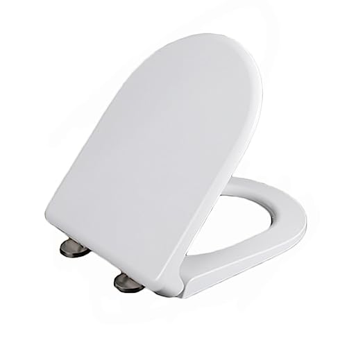 Flipped Warmth WC Sitz D Form, Toilettendeckel Weiß 46X37 cm - Aus Thermoplast-Kunststoff - Einfache Montage - Toilettensitz Toilettendeckel Klodeckel Klobrille WC-Deckel von Flipped Warmth