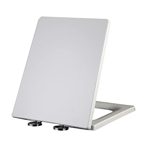 Flipped Warmth WC Sitz Eckig Toilettendeckel Mit Absenkautomatik, WC Sitz Duroplast Toilettendeckel Klobrille Absenkautomatik Toilettensitz Abnehmbar Zur Reinigung,Quadratischer,05B von Flipped Warmth