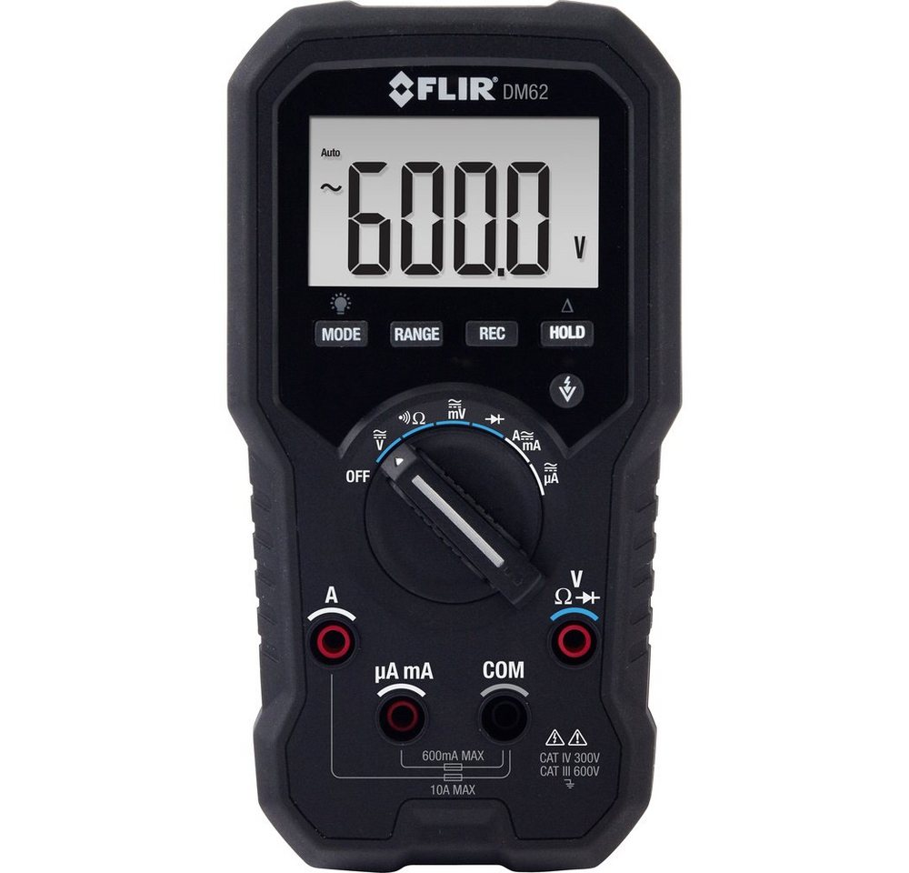 Flir Spannungsprüfer FLIR DM62 Hand-Multimeter CAT IV 300 V, CAT III 600 V, (DM62) von Flir