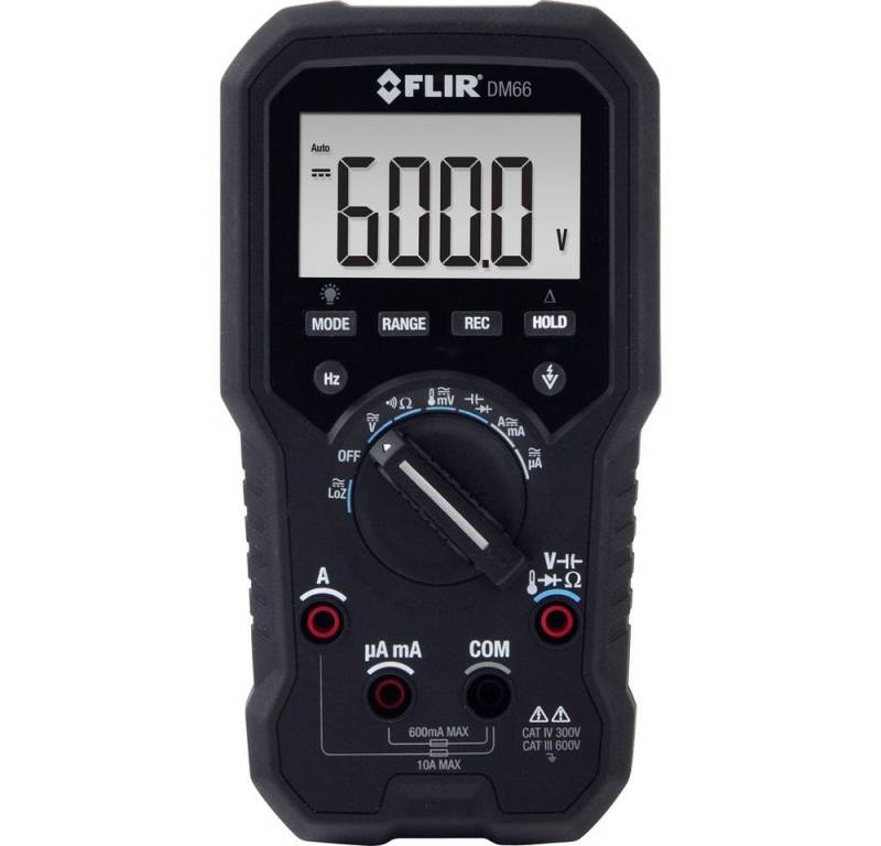Flir Spannungsprüfer FLIR DM66 Hand-Multimeter digital CAT IV 300 V, CAT III 600 V, (DM66) von Flir