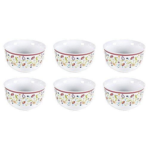 Flirt by R&B 018776 'Doppio Shanti' Müslischale mit Paisley-Muster 520 ml, Porzellan (6er Pack) von Flirt by R&B