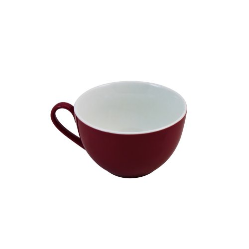 Ritzenhoff & Breker Doppio Kaffeetasse, 1 Stück, Kaffee Obertasse mit farbigem Rand, Teetasse für buntes Mix & Match, Porzellan, Rot, 200 ml, 516104 von Ritzenhoff & Breker