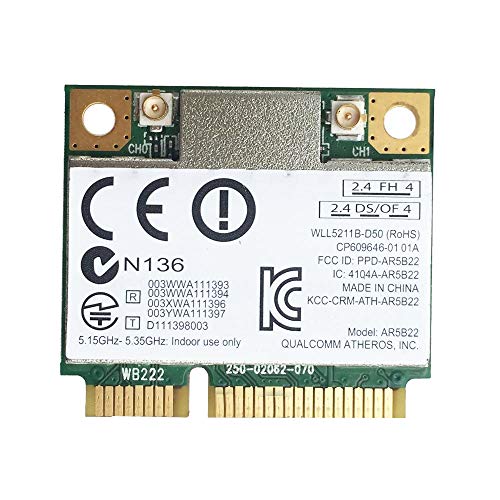 Flisdtry AR9462 AR5B22 WB222 Halb Mini PCIe 300 Mbps + Bluetooth 4.0 WLAN WiFi Wireless Card von Flisdtry