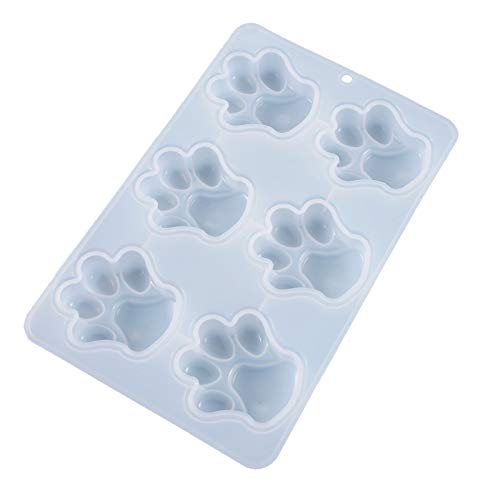 Flisdtry DIY Kristall Epoxy Form Hundepfote Muster Niedliche Puppe Muster Halbdimensionale Kuchen Silikonform von Flisdtry
