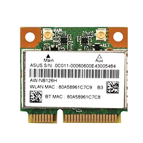 Flisdtry Neu für AzureWave AW-NB097H AW-NB100H AW-NB126H AR3012 AR5B225 Half Mini PCI-E Wifi BT4.0 Wlan Wireless Card von Flisdtry