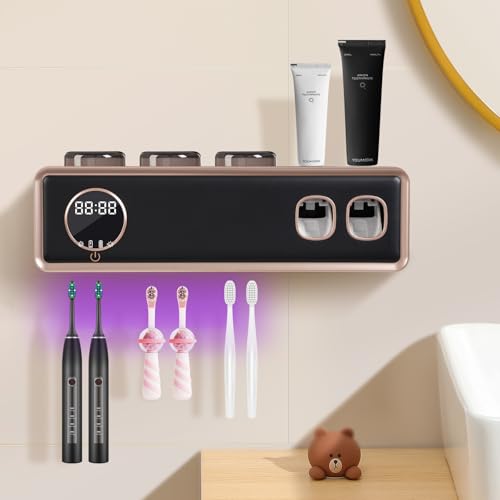 Fliuyr UV Zahnbürstenhalter Desinfektion,Halter für UV-Zahnbürste mit 2 automatische Zahnpastaspender, 6 Zahnbürstenhalter und 3 Zahnputzbecher,Batterie- oder Steckernetzteil Fliuyr UV Zahnbürstenhalter Desinfektion,Halter für UV-Zahnbürste mit 2 automatische Zahnpastaspender, 6 Zahnbürstenhalter und 3 Zahnputzbecher,Batterie- oder Steckernetzteil von Fliuyr