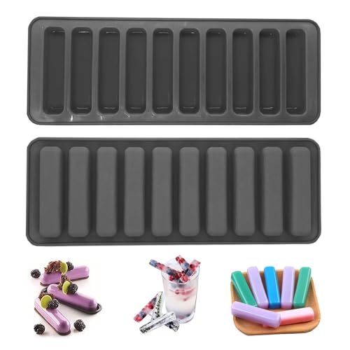 Flivra 2 Stück Müsliriegel energieriegel maker backform Müsliriegel backform mit 10 mulden Silikonform riegel Mini riegel silikonform Silikonform müsliriegel Antihaft für schokoriegel von Flivra